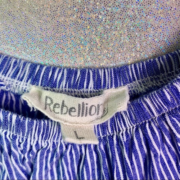 Rebellion | Striped Cold Shoulder Dress - Picture 5 of 8